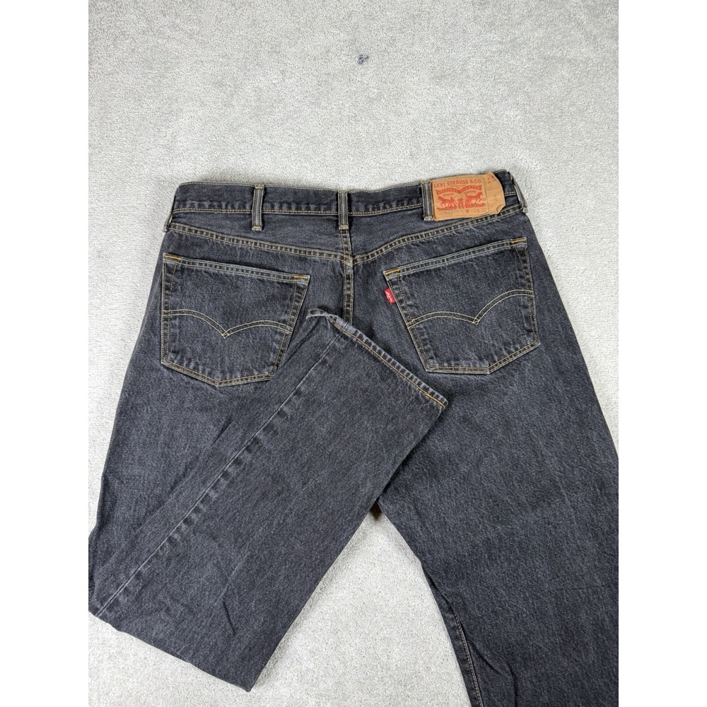 Levi's 501XX Black Faded Men's Button Fly Straight Leg Denim Jeans 37x30** Dad